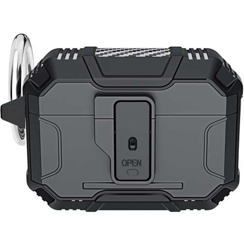 Coque AirPods 4 silicone rigide noir étui de protection antichoc pour boîtier