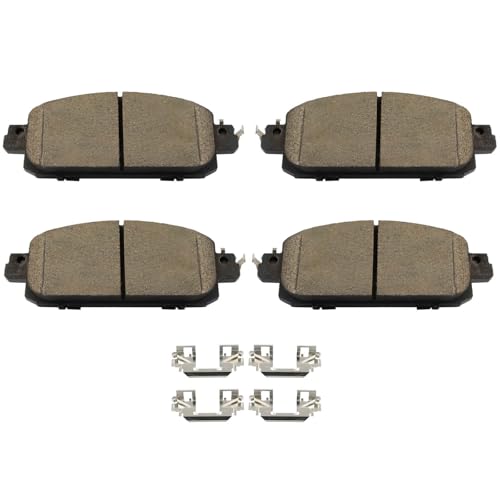 Image of cciyu D2310 Brake Pads w /Hardware Front Disc Brake Pad Set | Fit For Nissan For Kicks 2021-2024,For Sentra 2020-2024