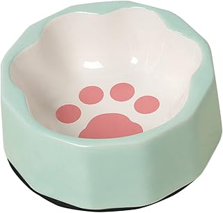 WOONEKY Tigela De Comida Para Animais De Estimação Tigela De Cerâmica Para Gatos Tigela De Água Para Coelhos Tigela De Água Para Cachorros Tigela Inclinada Para Gatos Tigela Para Gatos