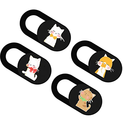 Mobestech 4 Pçs Capa de Webcam Slide Capa de Privacidade de Webcam Capa de Bloqueio de Câmera de Gat