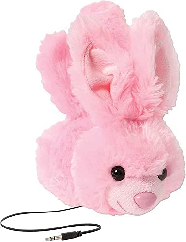 Coby Wired Kids Headphones | Lightweight Cuddle Earphones With Microphone | Volume Limiting 85Db | Plush Headset For Children| On-Ear Kids Headphones For Kids For School (Pink Bunny) #TOP1