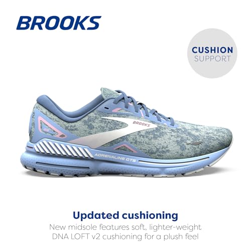 Brooks Brooks Women’s Adrenaline GTS 23 Supportive Running Shoe - Blue/Open Air/Pink - 10 Medium