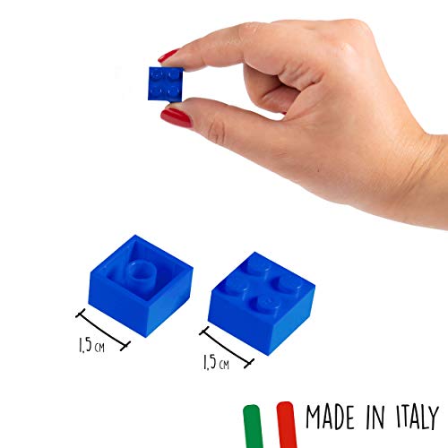 Simba 104114118 - Blox, 1000 Blaue Bausteine Für Kinder Ab 3 Jahren, 4er Steine, Im Karton, Vollkompatibel Mit Vielen Anderen Herstellern, Blau – Bild 3