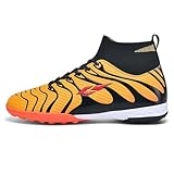 Generic Men's and Women's Strong and Fashionable Football Shoes with Broken Nails, Large-Sized Football Rubber Shoes Yellow
