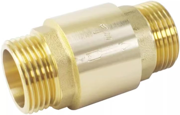 1/2" 3/4" 1" BSP メスオスねじ真鍮垂直リフトスプリングチェックバルブ一方向逆止弁水用(Mal