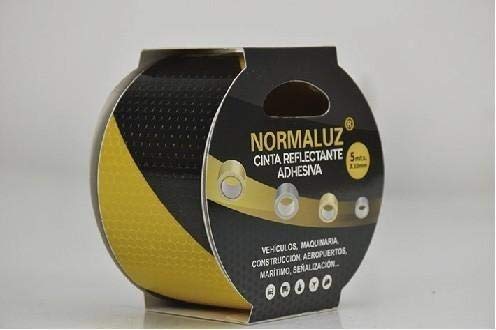 Normaluz Rd80950 - Cinta Adhesiva Reflectante Cinta Balizamiento 5 Cm X 5M Con Cte, Ripci