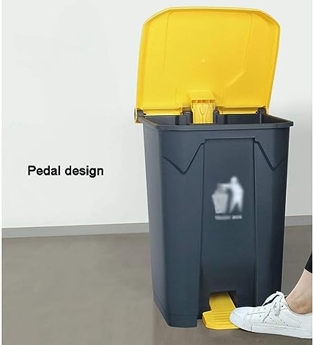 Cubo de basura con pedal 50l comercial y doméstico de plástico resistente 6