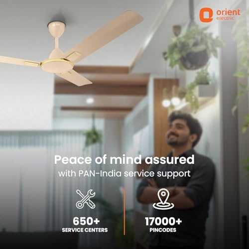 Image of Orient Electric 1200mm Apex Cruise Ceiling Fan for Home | BEE 1 Star Rated Energy Efficient Fan|Outstanding Performance | 2 Years Warranty by Orient | Royal Beige