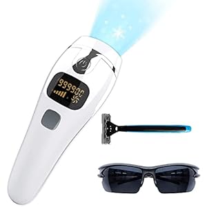 IPL Haarentferner für Frauen, Haarentfernungssystem 999,900 Blitzt Permanente Haarmaschine, 2 Blitzmodi und 5 Lichtintensitäten für Körper, Gesicht, Bikinilinie und Achselhöhlen