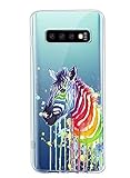 Oihxse Compatible con Samsung Galaxy J2 Pro 2018 Funda Suave Gel TPU Silicona Cristal Transparente Carcasa Acuarela Animal Pintado Patrón Protectora Estuche Bumper Caso Case (B1)