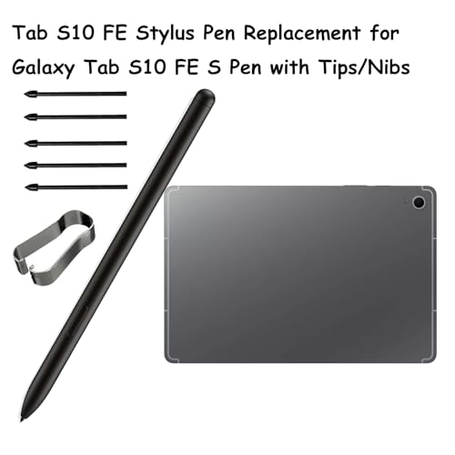 Image of Tab S10 FE S Pen Replacement for Samsung Galaxy Tab S10 FE,Tab S10 FE,S10 Lite Stylus Pen Replacement for Galaxy Tab S10 FE S Pen with Tips /Nibs (Black)