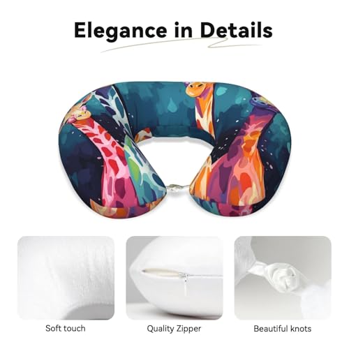 Almohada de viaje espuma viscoelástica u-shaped cómoda miniatura 2