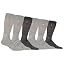 Gray Assorted (6 Pairs)