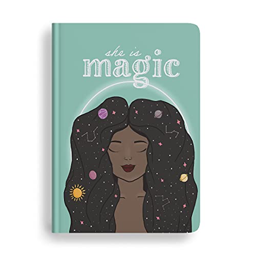 Image of Factor Notes Hardbound Notebook: 100 GSM Natural Shade Paper Flatlay Journal Diary, A5 Size, 200 Pages (She is Magic - Dot Grid), (Model: FN2106)