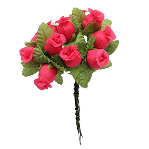 1 mazzo di fiori artificiali 12 rose rose rose artificiali fai da te fai da te, matrimoni, feste, casa, giardino, tomba, decorazione per interni ed esterni, disposizione di fiori di seta resistenti