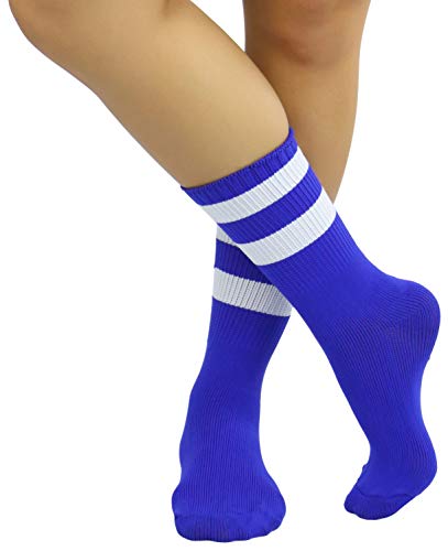 Image of ToBeInStyle Women's Acrylic Ankle Hi With Double Stripe Top Crew Fun Athletic Socks