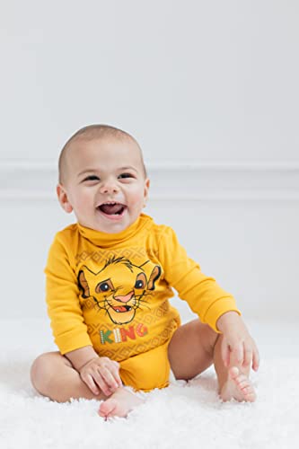 Disney Lion King Mickey Mouse Simba Baby 2 Pack Turtleneck Bodysuits Newborn to Infant2