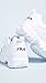 Fila womens Fila Women's Disruptor Ii Premium Sneaker, White/Navy/Red, 8 US