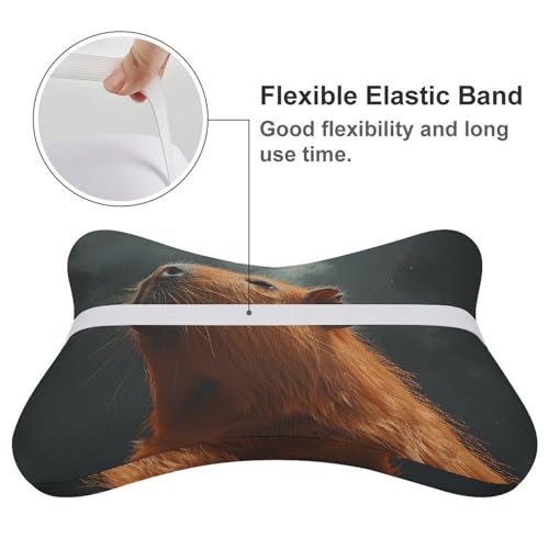 Appuie-tête voiture capybara en mousse mémoire de forme avec sangle réglable
