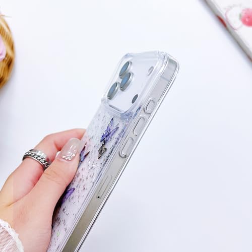 MUNDULEA Compatible with iPhone 17 Pro Max Case Clear Women Girls Butterfly | Soft TPU Stars Sparkle Glitter Anti-Scratch Shockproof Protective Cover - image 5