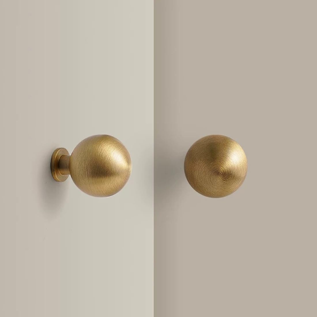 SYZOW 6 Pièces Boutons de Tiroir Laiton antique, Boutons de Meubles Armoire en, Poignees de Porte de Cuisine (Bronze brossé)