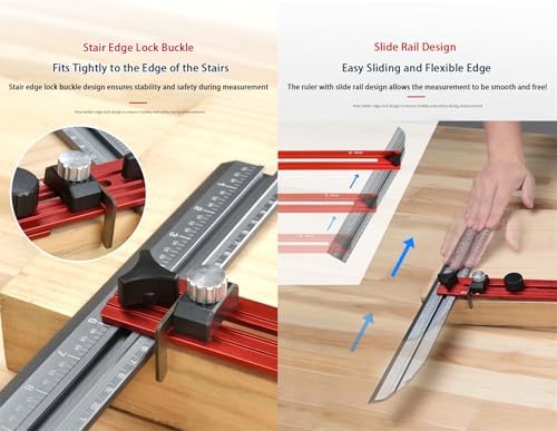 2026 Stair Tread Template Tool – Precis Stair uring Jig for Layout Projects – Ideal for Woodworking, DIY, and Construct