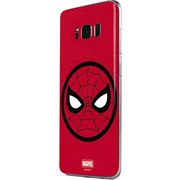 Skinit Decal Phone Skin Compatible with Galaxy S8 Plus - Officially Licensed Marvel Spiderman Spiderman Emblem Design