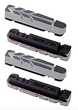 BBB Cycling Carbstop Hochleistungs-bremsbacken, Kompatibel Mit Bbb Crossstop, Bbb Techstop, Shimano, Sram Und Campagnolo Patronen, 2 Paar (4 Insgesamt) BBS-29, Grau, Medium