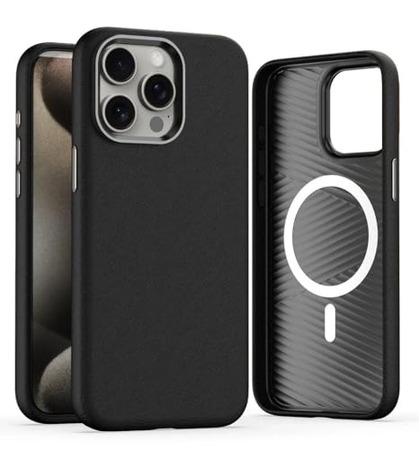 Étui de téléphone en cuir noir iPhone 14 Plus housse antichoc et magnétique