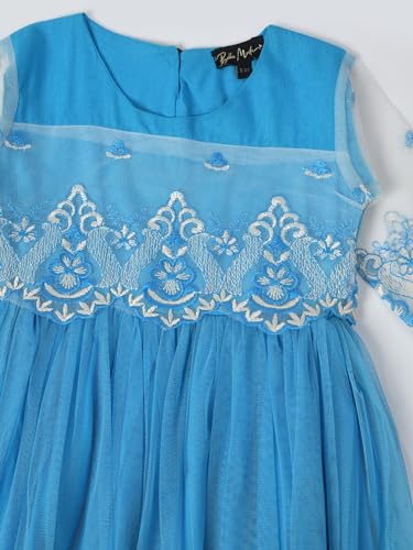 Image of mini mama Girl's Satin A-Line Midi Special Occasion Dress