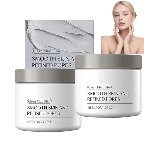 Mascarilla facial de barro purificante con bentonita y arcilla de caolín, limpieza profunda de poros y puntos negros, mascarilla facial de arcilla refinadora y aclaradora para mujeres, control de