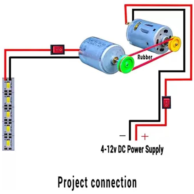 TESTIN ELECTRONICS Dynamo Motor, 4-12v DC Motor & Other Electricity Generator Making Project Kits Electronic Experiment kit for Kids 1