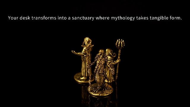 Estatua de mago halcón de latón macizo CHOVY miniatura 7