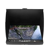 FPV Monitor LCD5802S 5.8G 40Channels 7Inch LCD Monitor/Display Screen Receiver Monitor for FPV Drone Quadcopter with Wireless Receiver …