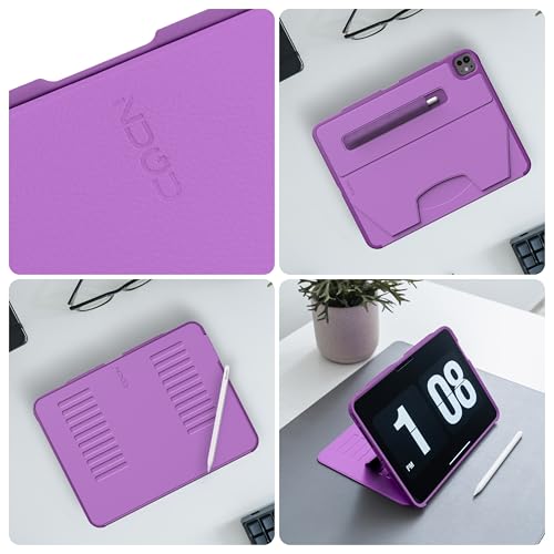 Image of ZUGU CASE Slim Protective Cover Designed for iPad Pro 13 (8th Gen /7th Gen) (M5 /M4) (2025 /2024), Wireless Pencil Charging, Multiple Viewing Angles (Sleep /Wake Cover) - Nova