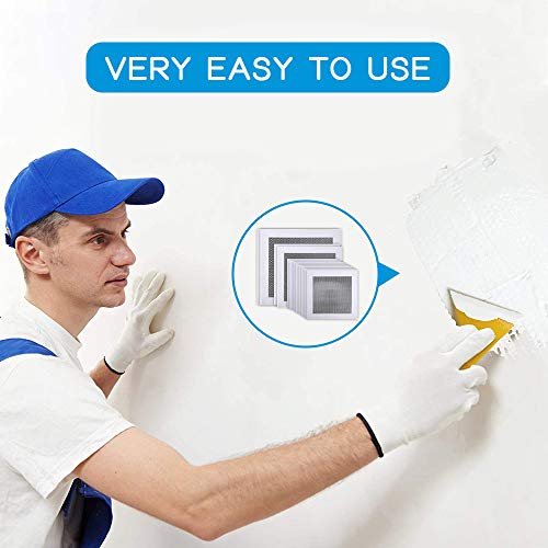 Wdshcr Drywall Repair Kit 12 Pieces Aluminum Wall Repair Patch Kit, 4/6/8 Inch Fiber Mesh Over Galvanized Plate, Dry Wall Hole Repair Patch Metal Patch With Extended Self-Adhesive Mesh (12 Pcs) #TOP4