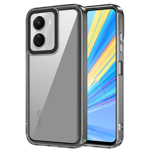 Image of amazon basics Back Case Cover for Vivo Y16 (TPU + PC Translucent Black)