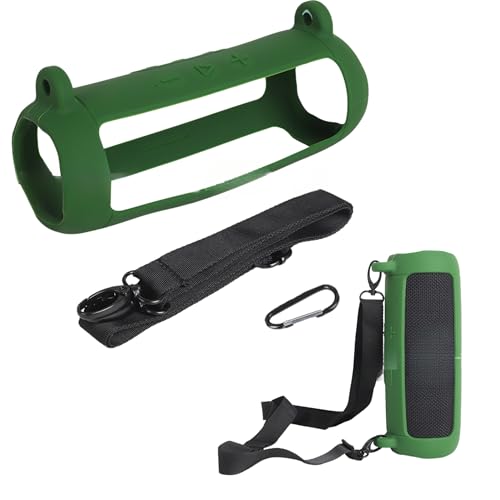 JBL Flip 7�Ή��X�s�[�J�[�V���R���ی�P�[�X ? ���O�g�p�p�̃X�g���b�v&�J���r�i�t���ϏՌ�(�O���[��)