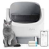 MMGOPET Open-Top Self-Cleaning Cat Litter Box, Automatic Litter Box for Multiple Cats with 10.5L Waste Bin, Advanced Safety Sensors, Quiet Operation, Easy to Clean (Gray)