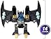 DC Comics, Metal Force Transforming Batwing, 2-in-1 Playset, Includes Batman and Superman Figures, with Projectiles and Character Cards, Kids Toy for Boys Ages 4 and Up