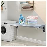 CYGJSYEA Wall Mounted Folding Table,304 Stainless Steel Wall Folding Desk,Floating Table for Wall,Laundry Room Folding Table,Home Bars and Dining Establishments(100x40cm /39.4'x15.7')