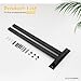 KOKOSIRI Bathroom Towel Bars Swivel Towel Rails Matte Black Swing Out Hand Towel Holder 2-Arm for Bath Kitchen Wall Stainless Steel B5007BK-A2