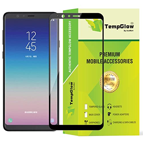 Image of Screen Protector for Samsung Galaxy A8 Star | A9 Star (Black) Tempered Glass Edge-to-Edge 6D Screen Guard With Installation Kit