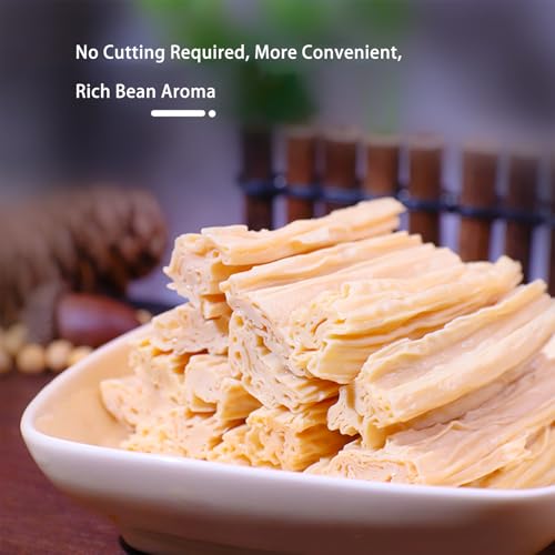 Dried Bean Curd Sticks,Extra Thick Yuba Tofu Rolls,Made from Pure Soybeans,No Additives or Preservatives,Perfect for Vegan Recipes and Healthy Soups - 1lb(2 bags) - Thumbnail 7