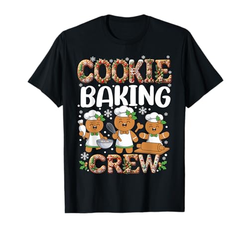 Funny Gingerbread Lovers Cookie Baking Crew Christmas T-Shirt