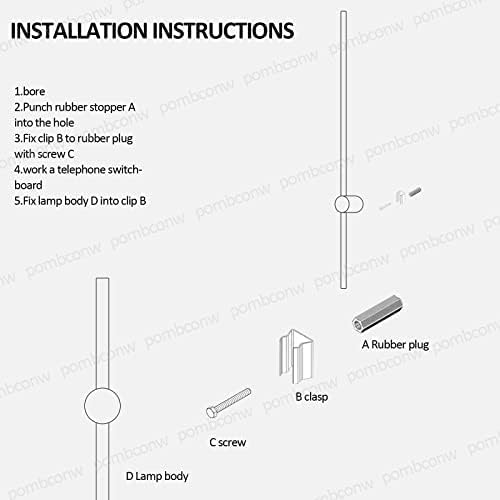 Kinkiety Led Z Długimi Taśmami Wewnętrzna Lampka Nocna Nowoczesna Nordycka Lampa ścienna Proste Tło Liniowa Oprawa ścienna Kinkiet Do Sypialni Dekoracja Nocna Ciepłe światło, 55inch