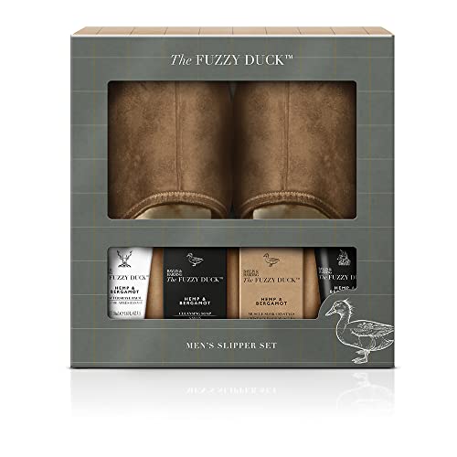 Baylis & Harding The Fuzzy Duck Men's Hemp & Bergamot Luxury Slipper Gift Set - Vegan Friendly