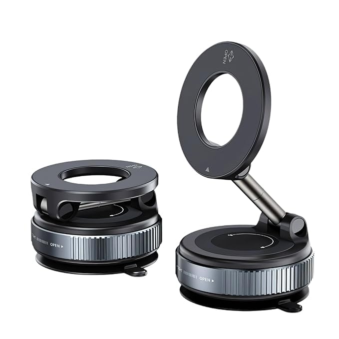 98LBS Strongest Suction & 2600gf Magnetic K007, 2026 New 360° Rotatable 180° Foldable Magnetic Phone Holder for Your Car for All Smartphones-image-4