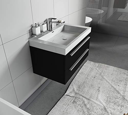 Badkamermeubelset Rome 80cm zwart - badmeubel badkamermeubel badkamer - Image 5