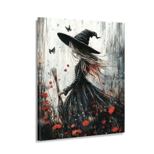 Affiche sorcière mystique et nature automnale pour créer un cocon réconfortant